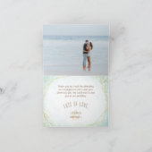 Moderne Aquarellrisse Twigs Aquamarines geometrisc Dankeskarte (Innenseite)