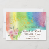 Moderne Aquarellschlauch-Blume Save the Date (Vorderseite)