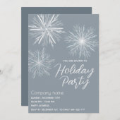 Moderne Aquarellschneeflocke Feier Einladung (Vorne/Hinten)