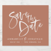 Moderne Aquarellschrift Schrift Hochzeit einfach Schaumweinetikett (Einzelnes Label)