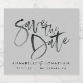 Moderne Aquarellschrift Schrift Hochzeit einfach Schaumweinetikett (Einzelnes Label)