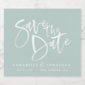 Moderne Aquarellschrift Schrift Hochzeit einfach Schaumweinetikett (Einzelnes Label)