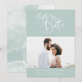 Moderne Aquarellschrift Schrift Hochzeitsstiftung Save The Date