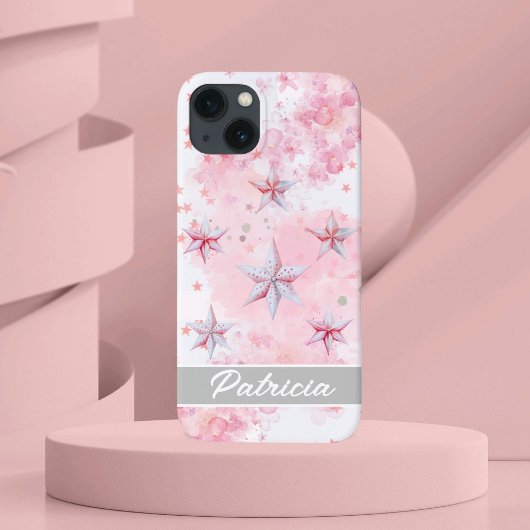 Moderne Aquarellsteine Rosa Case-Mate iPhone Hülle
