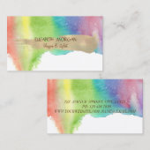 Moderne Aquarelltasche, Goldrausch Visitenkarte (Vorne/Hinten)