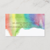 Moderne Aquarelltasche, Goldrausch Visitenkarte (Rückseite)