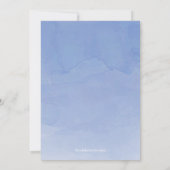 Moderne Aquarelltaufe Christening Cross Einladung (Rückseite)