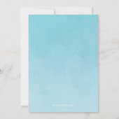 Moderne Aquarelltaufe Christening Cross Einladung (Rückseite)