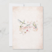 Moderne Aquarelltaufe Magische Blumenzucht Einladung (Rückseite)