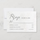 Moderne Aquarelltextur Hochzeitsszenierung RSVP Karte (Vorderseite)