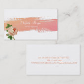 Moderne Aquarelltöne, Rose Visitenkarte (Vorne/Hinten)