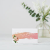 Moderne Aquarelltöne, Rose Visitenkarte (Stehend Vorderseite)
