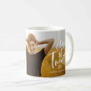 Moderne Aquarelltypografie Graduierte Foto invita Kaffeetasse