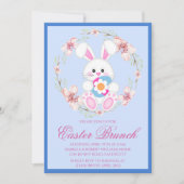 Moderne Aquarelluhr Osterfeier Jagen Einladung (Vorderseite)