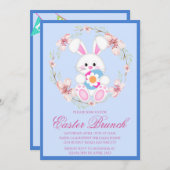 Moderne Aquarelluhr Osterfeier Jagen Einladung (Vorne/Hinten)