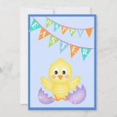 Moderne Aquarelluhr Osterfeier Jagen Einladung (Rückseite)