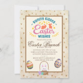 Moderne Aquarelluhr Osterfeier Jagen Einladung (Vorderseite)