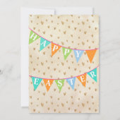 Moderne Aquarelluhr Osterfeier Jagen Einladung (Rückseite)