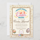 Moderne Aquarelluhr Osterfeier Jagen Einladung (Vorderseite)