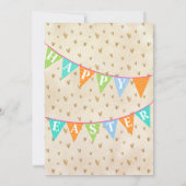 Moderne Aquarelluhr Osterfeier Jagen Einladung (Rückseite)