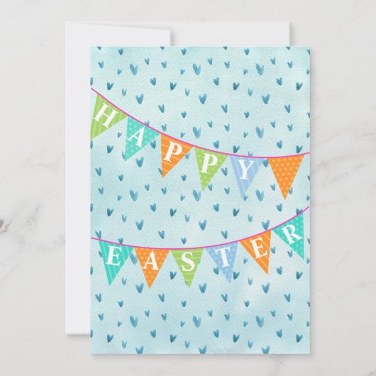 Moderne Aquarelluhr Osterfeier Jagen Einladung (Rückseite)