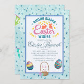 Moderne Aquarelluhr Osterfeier Jagen Einladung (Vorne/Hinten)