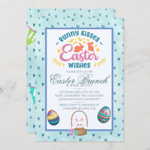 Moderne Aquarelluhr Osterfeier Jagen Einladung