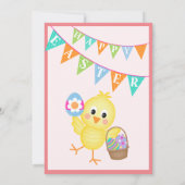 Moderne Aquarelluhr Osterfeier Jagen Einladung (Rückseite)