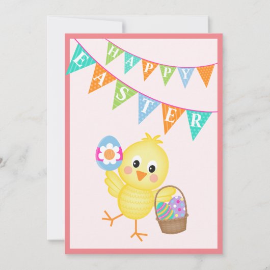 Moderne Aquarelluhr Osterfeier Jagen Einladung (Rückseite)