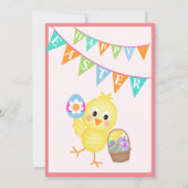 Moderne Aquarelluhr Osterfeier Jagen Einladung (Rückseite)