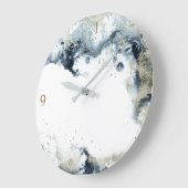 Moderne Aquarellwellen Gold Acrylwand Uhren (Winkel)