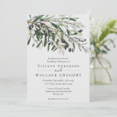 Moderne Aquarellwiesen Grünpflanzen Botanischer Ol Einladung (Stehend Vorderseite)