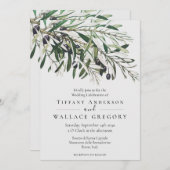 Moderne Aquarellwiesen Grünpflanzen Botanischer Ol Einladung (Vorne/Hinten)