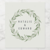 Moderne Aquarellwrade Weinetikett (Einzelnes Label)