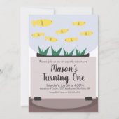 Moderne Aquarium Fisch Tank Geburtstag Einladung (Vorderseite)