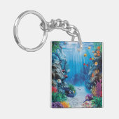 Moderne Aquarium Fisch Tank Schlüsselanhänger (Vorderseite links)