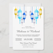 Moderne arabische Hanging Lanterns Hochzeitseinlad Einladung (Vorderseite)