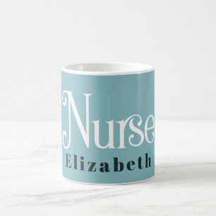 Moderne Arbeitsplatz-Monogramm für Krankenpfleger Kaffeetasse