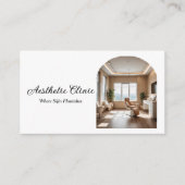 Moderne Arch-Ästhetikklinik-QR-Code-Foto Visitenkarte (Vorderseite)