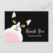 Moderne Arch Black Cat Baby Dusche Vielen Dank Begleitkarte (Vorderseite)