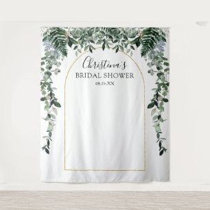Moderne arch botanische Bridal Shower Fotobox-Requ Wandteppich