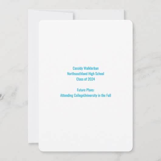 Moderne Arch Colorful Foto Abschluss Ankündigung (Rückseite)