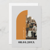 Moderne Arch Custom Foto Verlobung Shoot Save The Date (Vorne/Hinten)
