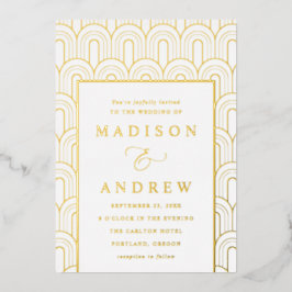 Moderne Arch Deko Wedding Folieneinladung