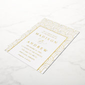 Moderne Arch Deko Wedding Folieneinladung (Gedreht)