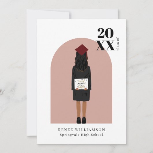 Moderne Arch Die Tassel war eine Graduierungsparte Einladung (Vorderseite)