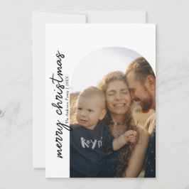 Moderne Arch Family Foto Weihnachtskarte Einladung