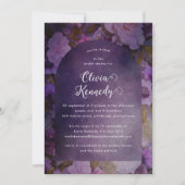 Moderne Arch Floral Bridal Dusche Einladung (Vorderseite)