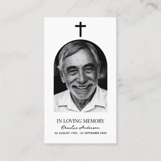 Moderne Arch Foto Christliche Gedenkkarten Visitenkarte (Vorderseite)