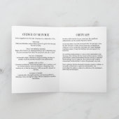 Moderne Arch-Foto gefaltetes 4-seitiges Trauerprog Programm (Innenseite)